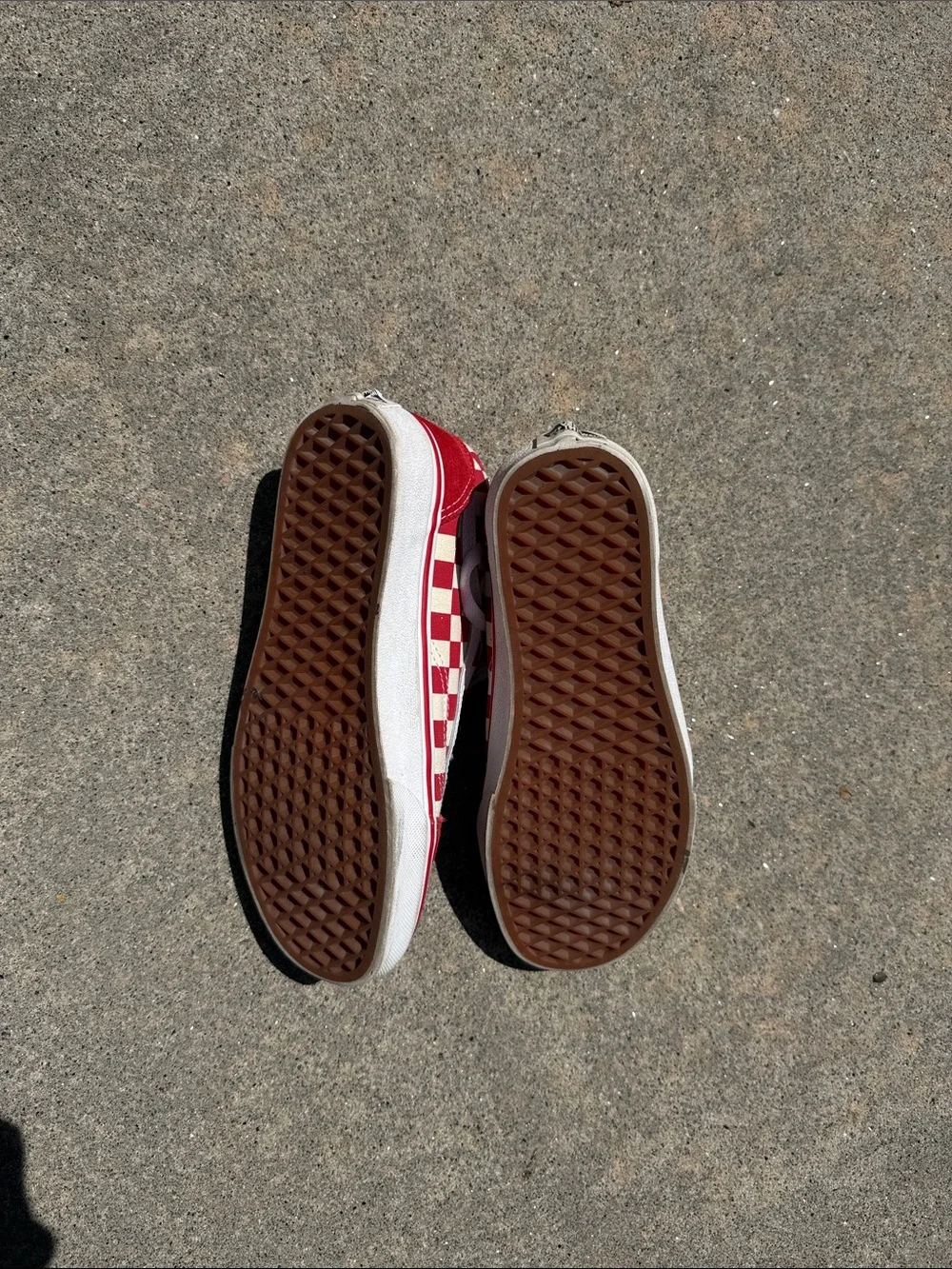 Vans Red and White Checkerboard Old Skool Sneakers